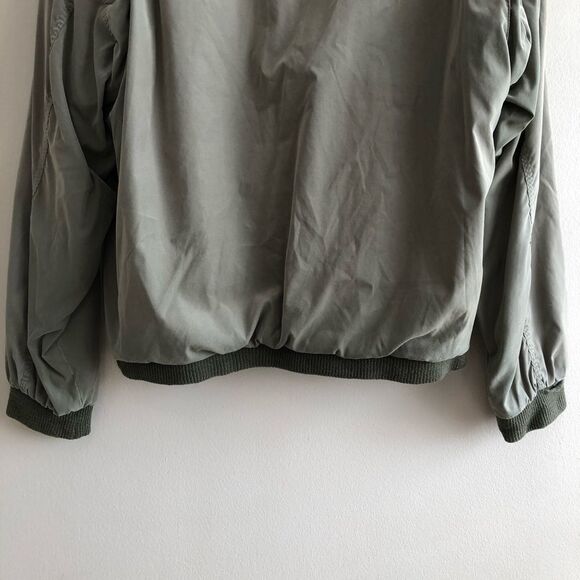 Faconnable Vintage Wool Casual Stretchy Zip Up Bomber Jacket Top Green - Picture 9 of 14